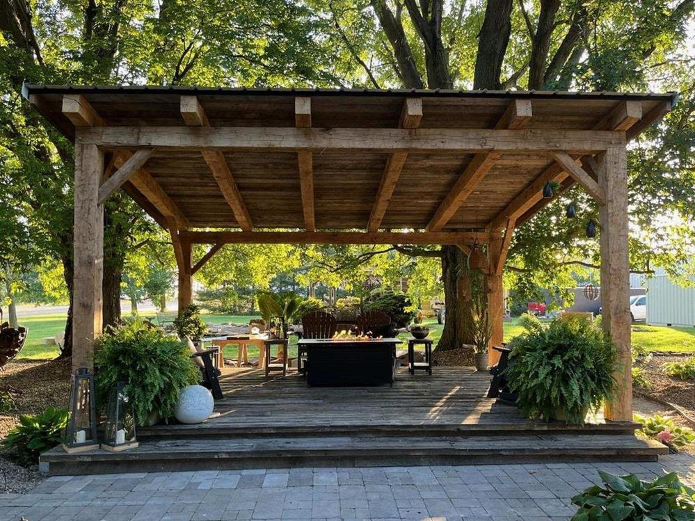 Completed interior built with architectural wood products