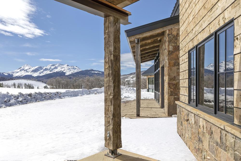 Completed interior built with architectural wood products