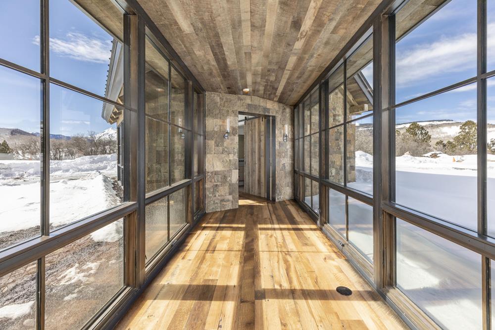 Completed interior built with architectural wood products