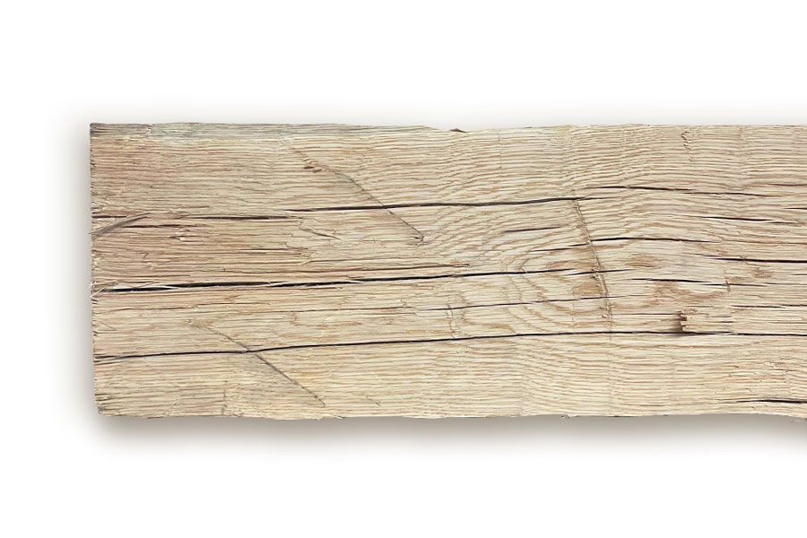 Hand-Hewn White Oak Mantel, Fresh Brown
