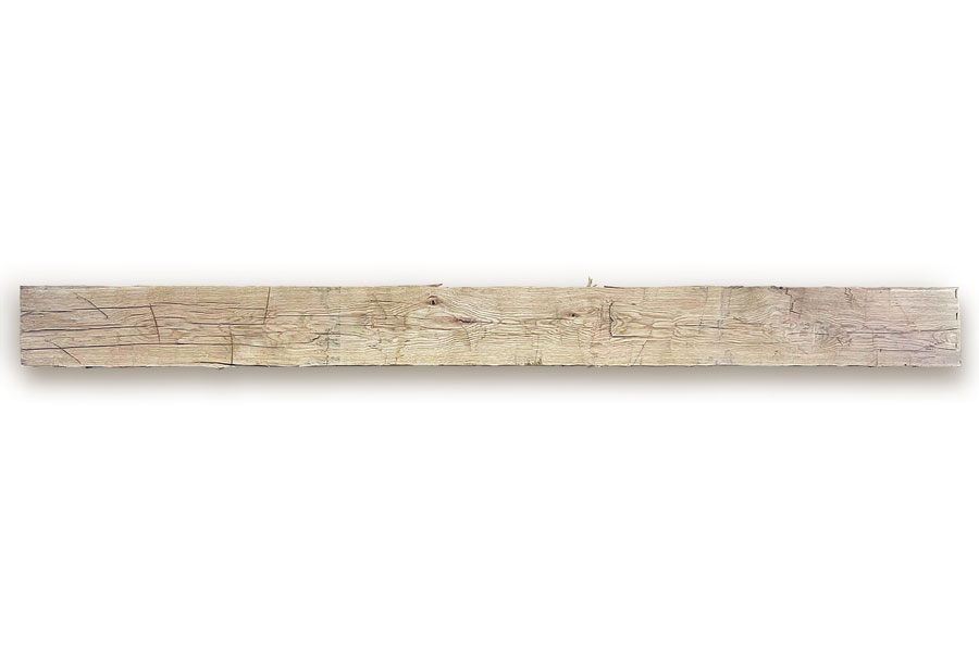 Hand-Hewn White Oak Mantel, Fresh Brown