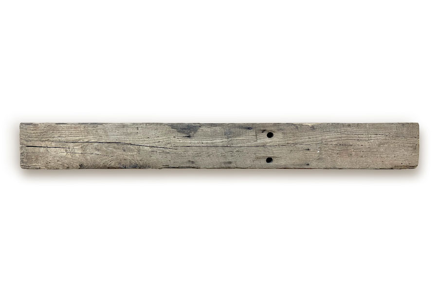 Reclaimed Circle-Sawn Mantel, With Pockets