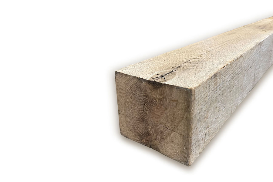 Reclaimed Circle-Sawn Mantel, With Pockets