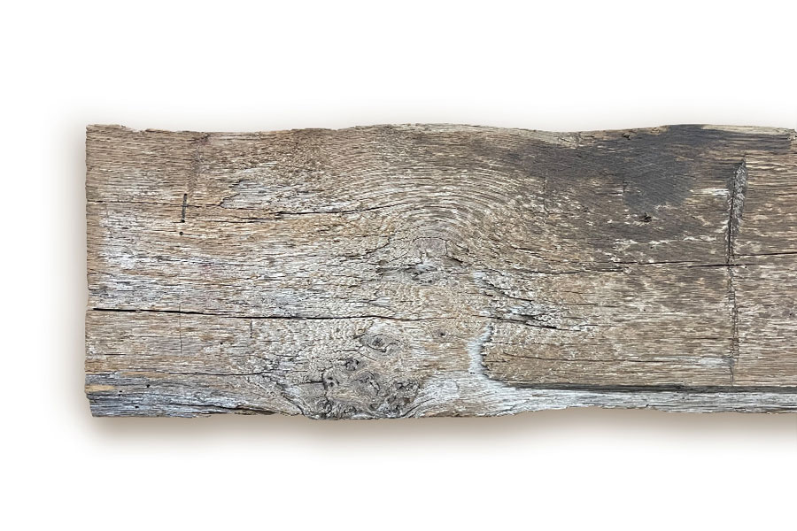 Reclaimed Hand-Hewn Mantel, With Pockets