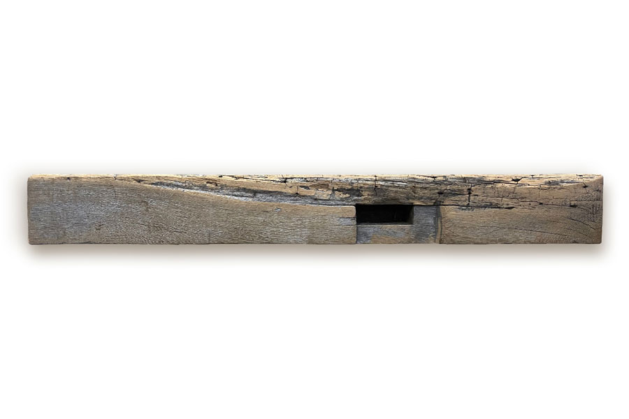 Reclaimed Rough-Sawn Mantel, With Pockets