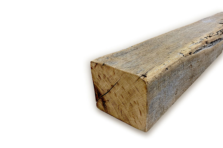 Reclaimed Rough-Sawn Mantel, With Pockets