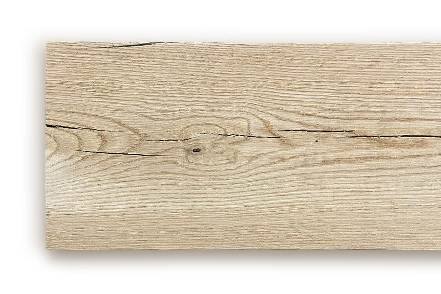 Band-Sawn White Oak Mantel, Fresh Brown
