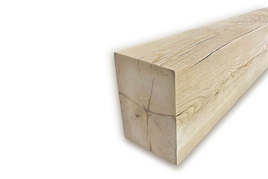 Band-Sawn White Oak Mantel, Fresh Brown