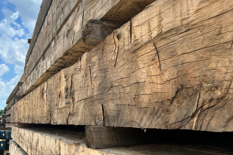 White Oak Hand-Hewn Timbers