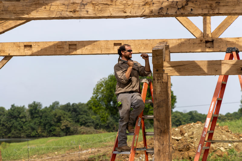 White Oak Hand-Hewn Timbers
