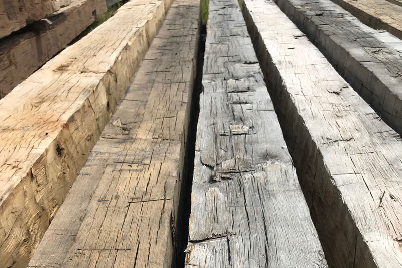 White Oak Hand-Hewn Timbers